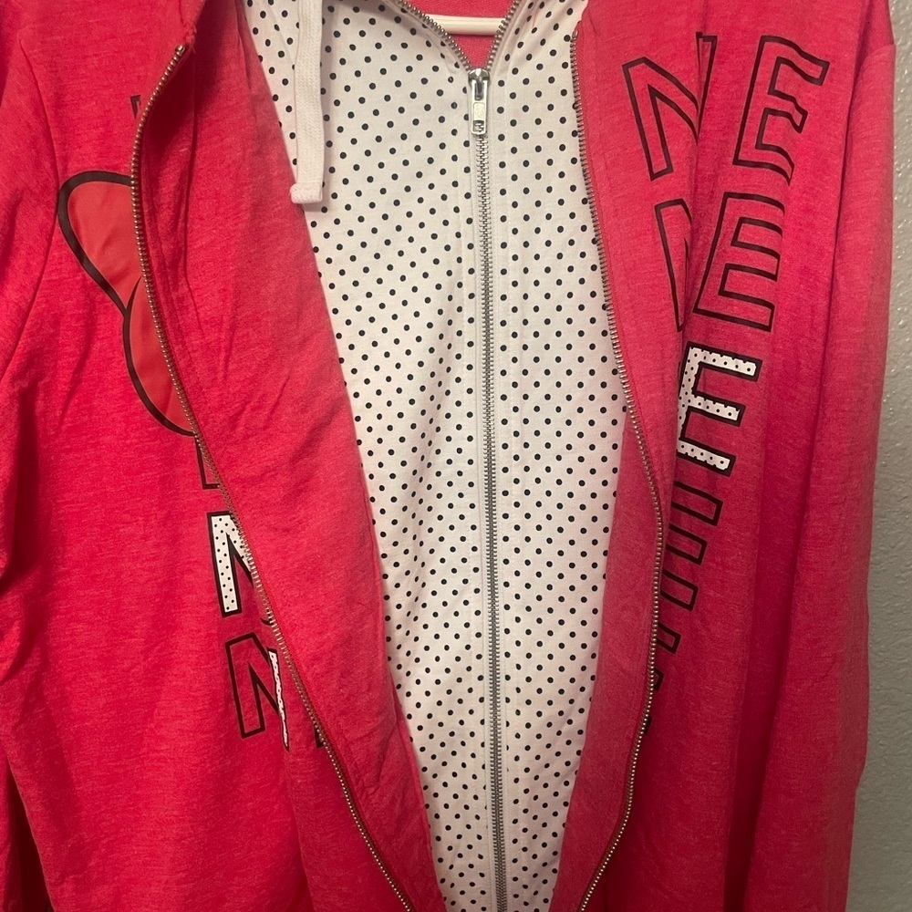 Red Minnie Mouse zip-up hoodie - Picture 4 of 5